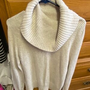 Cozy White Cowl Neck Sweater